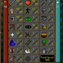 TheDang | Melee main | No email set | 96 att, 96 Str, 96 def, 96 hp | 448 levels | Best melee starter | Z1238 0